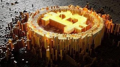 A large mining farm with rows of mining rigs