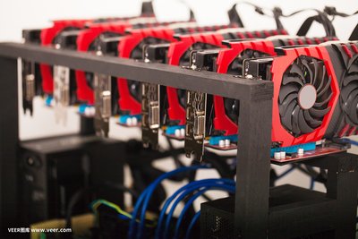 An intricate view of a modern mining rig, illustrating the hardware that drives cryptocurrency extraction